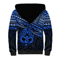 Personalised Matariki New Zealand Sherpa Hoodie Maori New Year Tiki Blue Version LT14 - Polynesian Pride