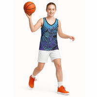 Personalised Polynesia Blue Marlin Fishing Basketball Jersey Marlin Anchor Tattoo Polynesian Pattern LT14 - Polynesian Pride