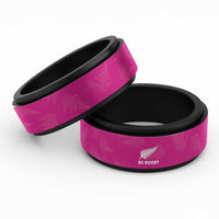New Zealand Silver Fern Rugby Spinner Ring Go Aotearoa Champions Pink - Polynesian Pride