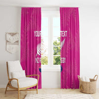 Custom New Zealand Silver Fern Rugby Window Curtain Go Aotearoa - Pink Version LT14 - Polynesian Pride