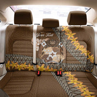 Personalised Tonga Language Week Back Car Seat Cover Malo e Lelei Tongan Ngatu Pattern - Brown