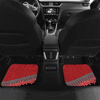 Personalised Tonga Language Week Car Mats Malo e Lelei Tongan Ngatu Pattern - Red