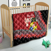 Personalised Tonga Language Week Quilt Malo e Lelei Tongan Ngatu Pattern - Red LT14 - Polynesian Pride