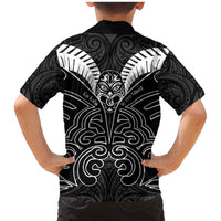 Kia Kaha Te Reo Maori Family Matching Mermaid Dress and Hawaiian Shirt Aotearoa Hei Tiki With Hongi