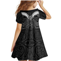 Kia Kaha Te Reo Maori Family Matching Mermaid Dress and Hawaiian Shirt Aotearoa Hei Tiki With Hongi