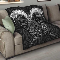 Kia Kaha Te Reo Maori Quilt Aotearoa Hei Tiki With Hongi LT14 - Polynesian Pride