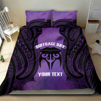 Personalised New Zealand Suffrage Day Bedding Set Maori Tattoo Galaxy Vibe - Polynesian Pride
