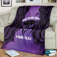 Personalised New Zealand Suffrage Day Blanket Maori Tattoo Galaxy Vibe - Polynesian Pride
