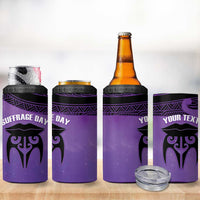 Personalised New Zealand Suffrage Day 4 in 1 Can Cooler Tumbler Maori Tattoo Galaxy Vibe - Polynesian Pride