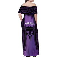 Personalised New Zealand Suffrage Day Family Matching Off Shoulder Maxi Dress and Hawaiian Shirt Maori Tattoo Galaxy Vibe - Polynesian Pride