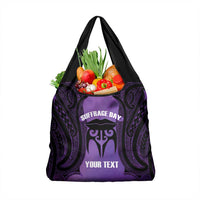 Personalised New Zealand Suffrage Day Grocery Bag Maori Tattoo Galaxy Vibe - Polynesian Pride