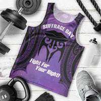 Personalised New Zealand Suffrage Day Men Tank Top Maori Tattoo Galaxy Vibe - Polynesian Pride