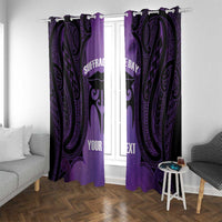 Personalised New Zealand Suffrage Day Window Curtain Maori Tattoo Galaxy Vibe - Polynesian Pride