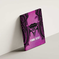 Personalised Moko Kauae New Zealand Canvas Wall Art Maori Chin Tattoo Pink - Polynesian Pride