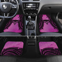 Personalised Moko Kauae New Zealand Car Mats Maori Chin Tattoo Pink - Polynesian Pride