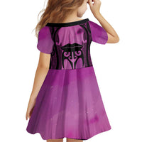 Personalised Moko Kauae New Zealand Family Matching Puletasi and Hawaiian Shirt Maori Chin Tattoo Pink - Polynesian Pride