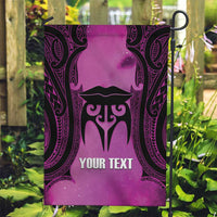 Personalised Moko Kauae New Zealand Garden Flag Maori Chin Tattoo Pink - Polynesian Pride