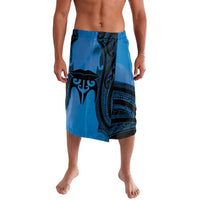 Personalised Moko Kauae New Zealand Lavalava Maori Chin Tattoo Blue - Polynesian Pride