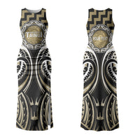 Aotearoa Waikato Tainui Personalised Couples Matching Tank Maxi Dress and Hawaiian Shirt Maori Iwi Poutama Puhoro Tattoo LT14 - Polynesian Pride