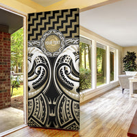 Aotearoa Waikato Tainui Personalised Door Cover Maori Iwi Poutama Puhoro Tattoo LT14 - Polynesian Pride