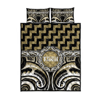 Aotearoa Waikato Tainui Quilt Bed Set Maori Iwi Poutama Puhoro Tattoo LT14 - Polynesian Pride