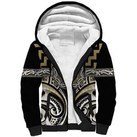 Aotearoa Waikato Tainui Personalised Sherpa Hoodie Maori Iwi Poutama Puhoro Tattoo LT14 Unisex Old Yellow - Polynesian Pride
