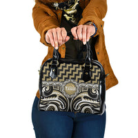 Aotearoa Waikato Tainui Shoulder Handbag Maori Iwi Poutama Puhoro Tattoo LT14 One Size Old Yellow - Polynesian Pride