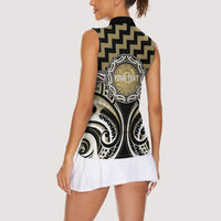 Aotearoa Waikato Tainui Personalised Women Sleeveless Polo Shirt Maori Iwi Poutama Puhoro Tattoo LT14 - Polynesian Pride