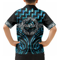 Aotearoa Ngati Kahungunu Personalised Kid Hawaiian Shirt Maori Iwi Poutama Puhoro Tattoo LT14 - Polynesian Pride