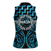 Aotearoa Ngati Kahungunu Personalised Women Sleeveless Polo Shirt Maori Iwi Poutama Puhoro Tattoo LT14 - Polynesian Pride