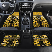 Aotearoa Ngati Whatua Personalised Car Mats Maori Iwi Poutama Puhoro Tattoo LT14 Set 4pcs Yellow - Polynesian Pride