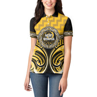 Aotearoa Ngati Whatua Personalised Women Polo Shirt Maori Iwi Poutama Puhoro Tattoo LT14 - Polynesian Pride