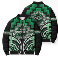 Aotearoa Ngati Maniapoto Personalised Bomber Puffer Jacket Maori Iwi Poutama Puhoro Tattoo LT14 - Polynesian Pride
