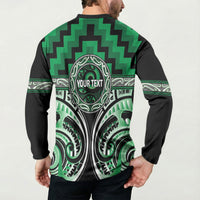 Aotearoa Ngati Maniapoto Personalised Button Sweatshirt Maori Iwi Poutama Puhoro Tattoo LT14 - Polynesian Pride