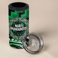 Aotearoa Ngati Maniapoto Personalised 4 in 1 Can Cooler Tumbler Maori Iwi Poutama Puhoro Tattoo LT14 - Polynesian Pride