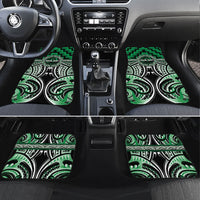 Aotearoa Ngati Maniapoto Personalised Car Mats Maori Iwi Poutama Puhoro Tattoo LT14 Set 4pcs Green - Polynesian Pride