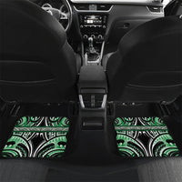 Aotearoa Ngati Maniapoto Personalised Car Mats Maori Iwi Poutama Puhoro Tattoo LT14 Set 2pcs - Back Green - Polynesian Pride