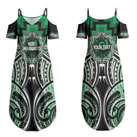 Aotearoa Ngati Maniapoto Personalised Couples Matching Summer Maxi Dress and Hawaiian Shirt Maori Iwi Poutama Puhoro Tattoo LT14 - Polynesian Pride