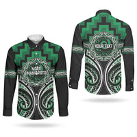 Aotearoa Ngati Maniapoto Personalised Couples Matching Summer Maxi Dress and Long Sleeve Button Shirt Maori Iwi Poutama Puhoro Tattoo LT14 - Polynesian Pride