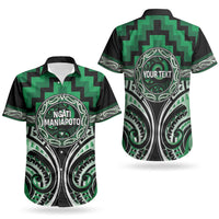 Aotearoa Ngati Maniapoto Personalised Couples Matching Tank Maxi Dress and Hawaiian Shirt Maori Iwi Poutama Puhoro Tattoo LT14 - Polynesian Pride