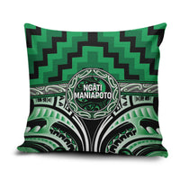 Aotearoa Ngati Maniapoto Pillow Cover Maori Iwi Poutama Puhoro Tattoo LT14 Green - Polynesian Pride