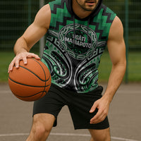 Aotearoa Ngati Maniapoto Personalised Sleeveless Hoodie Maori Iwi Poutama Puhoro Tattoo LT14 - Polynesian Pride