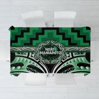Aotearoa Ngati Maniapoto Tablecloth Maori Iwi Poutama Puhoro Tattoo LT14 Green - Polynesian Pride