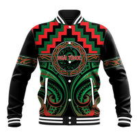Aotearoa Ngai Tuhoe Personalised Baseball Jacket Maori Iwi Poutama Puhoro Tattoo LT14 Unisex Green - Polynesian Pride