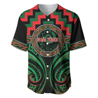 Aotearoa Ngai Tuhoe Personalised Baseball Jersey Maori Iwi Poutama Puhoro Tattoo LT14 Green - Polynesian Pride