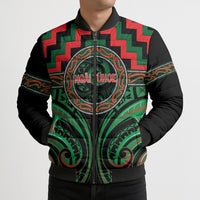 Aotearoa Ngai Tuhoe Personalised Bomber Puffer Jacket Maori Iwi Poutama Puhoro Tattoo LT14 - Polynesian Pride