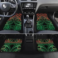 Aotearoa Ngai Tuhoe Personalised Car Mats Maori Iwi Poutama Puhoro Tattoo LT14 Set 4pcs Green - Polynesian Pride