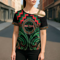 Aotearoa Ngai Tuhoe Personalised Cross Shoulder Shirt Maori Iwi Poutama Puhoro Tattoo LT14 - Polynesian Pride