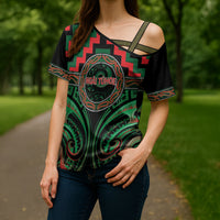 Aotearoa Ngai Tuhoe Personalised Cross Shoulder Shirt Maori Iwi Poutama Puhoro Tattoo LT14 - Polynesian Pride