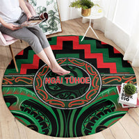 Aotearoa Ngai Tuhoe Round Carpet Maori Iwi Poutama Puhoro Tattoo LT14 - Polynesian Pride